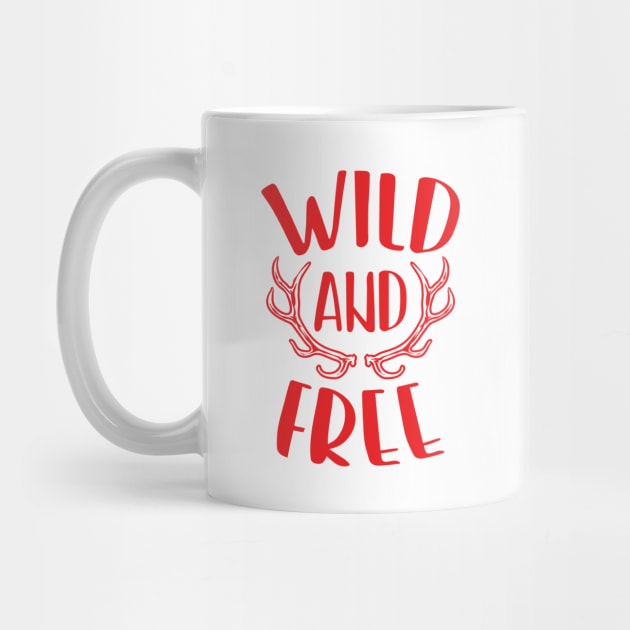 Wild and Free Deer antlers by TheBlackCatprints